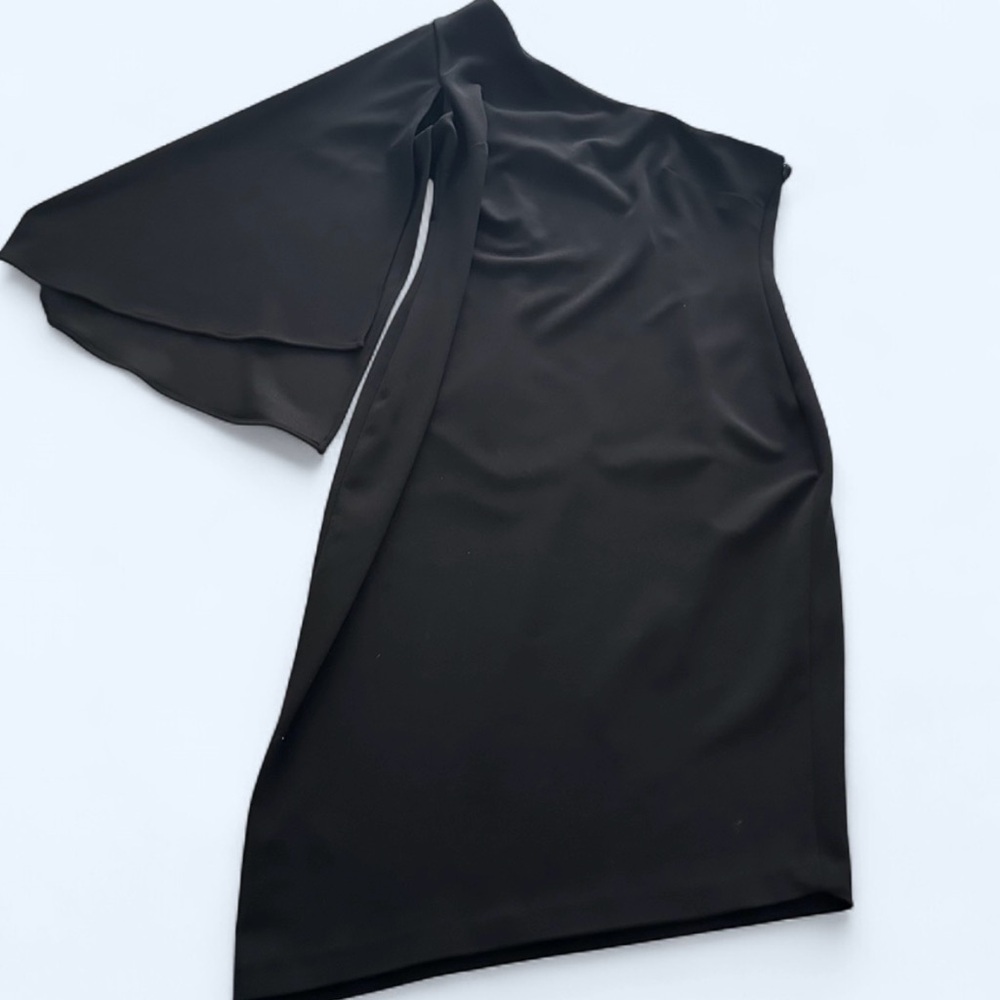 Calvin Klein Black One Shoulder Dress Size 10.